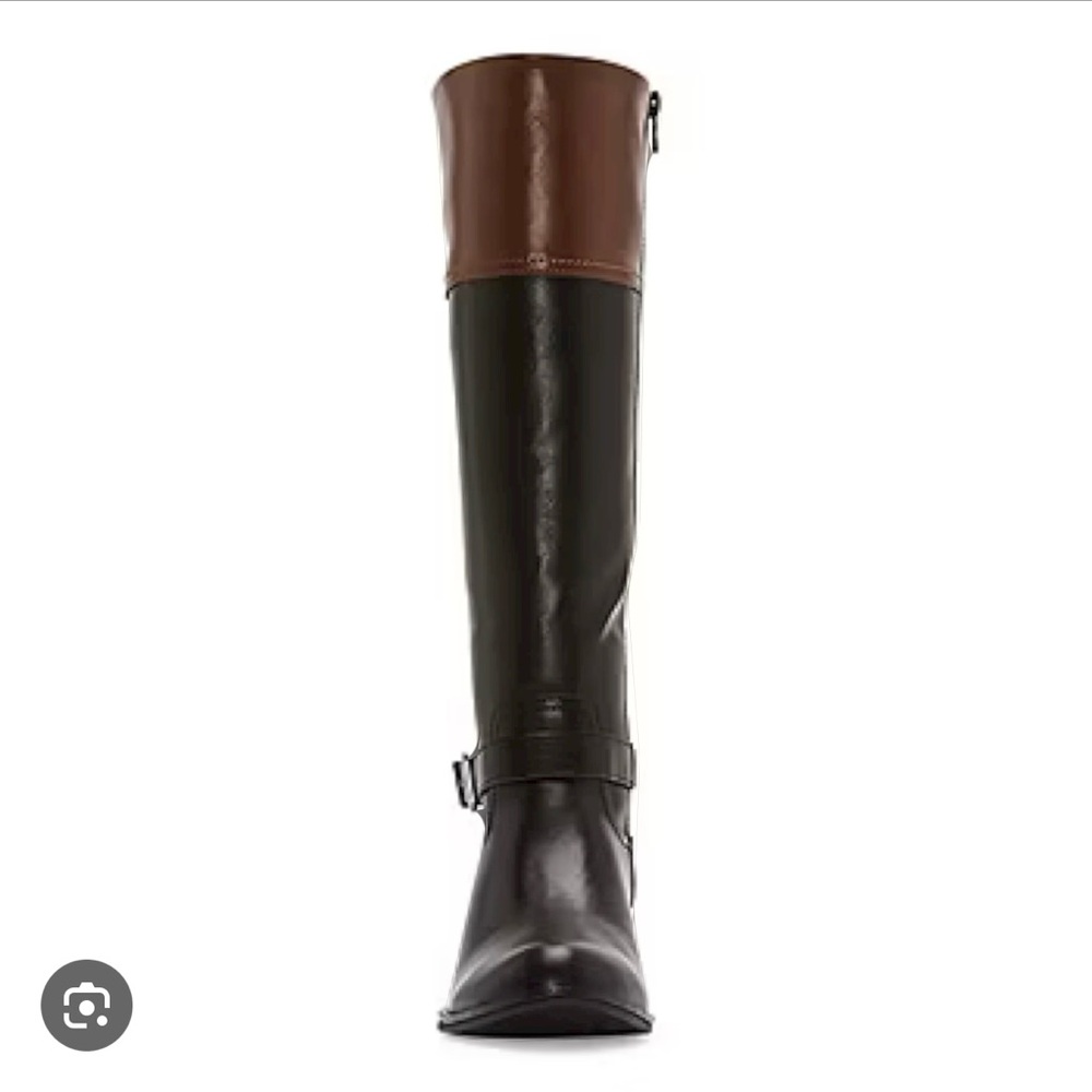 Boots black and cognac color size 8 brand new